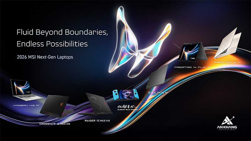 Msi ra mắt loạt laptop AI với thiết kế đột phá và hiệu năng vượt giới hạn.