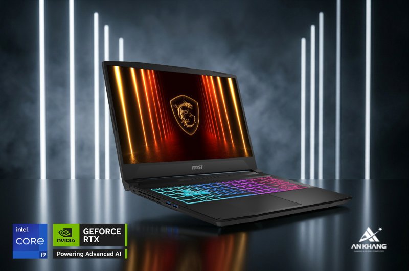 Laptop MSI Katana 15 HX B14WGK 022VN sở hữu bộ đôi CPU Intel Core i9-14900HX và NVIDIA GeForce RTX 5070 thế hệ mới
