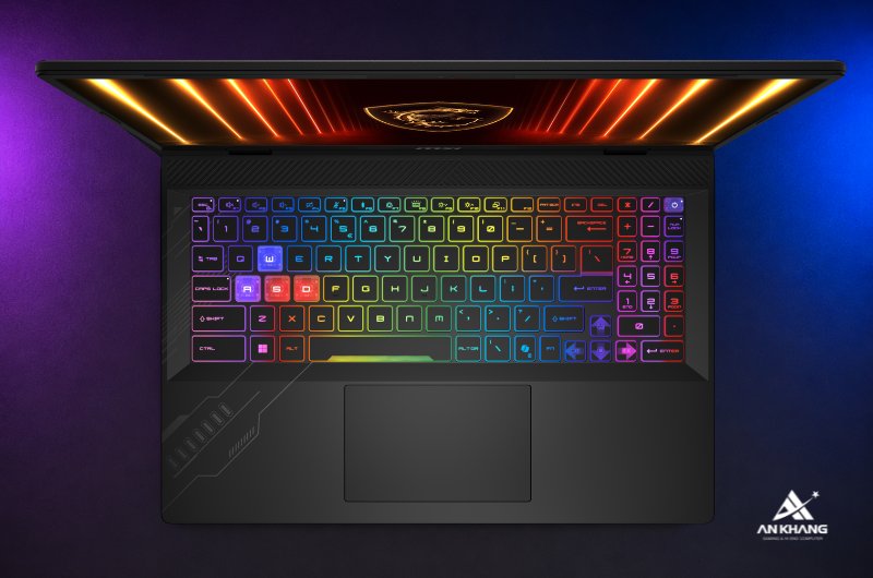 MSI Crosshair 16 HX AI D2XWFKG-036VN nổi bật với bàn phím RGB 24 vùng