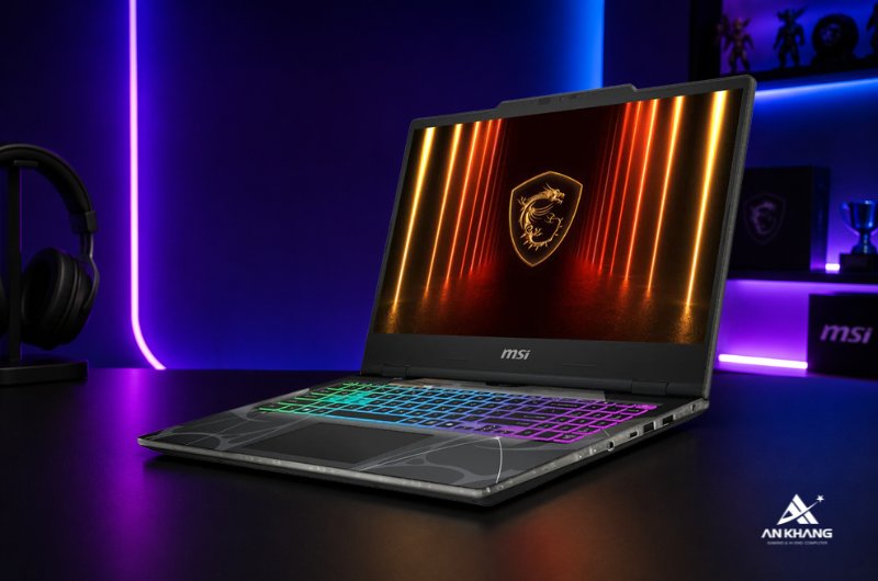 Laptop gaming MSI Cyborg 15 B13WFKG-658VN trang bị hệ thống tản nhiệt Cooler Boost gồm 1 quạt và 3 ống dẫn nhiệt